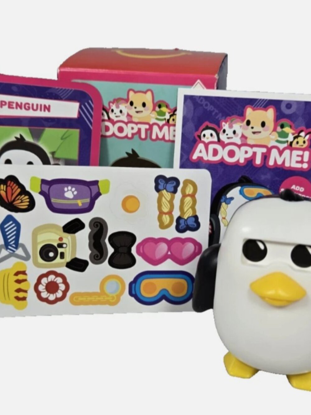 McDonalds Adopt Me Penguin Roblox Happy Meal Toy Complete Animal Collectible '23